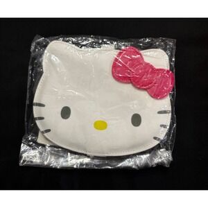 Sanrio Hello Kitty Name Holder ID Badge Case White Pink Bow 39147 Japan NIP